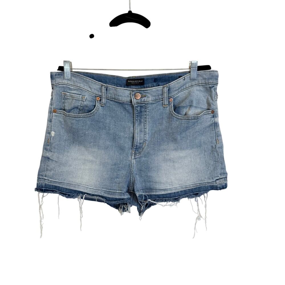 Banana Republic Cut Off Sexy Jean Short Sze 32 Blue Denim Mid Rise Summer Casual